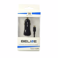 Beline automobilinis įkroviklis 1xUSB + lightning 1A iPhone 5/6/7/8/X juodas