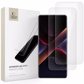 "Tech-Protect Hydroflex Fit+2-Pack" hidrogelio plėvelė, skirta "Xiaomi Redmi Note 14 Pro 5G / 14 Pro+ 5G / Poco X7 5G" - Skaidri