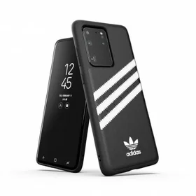 Adidas OR formuotas PU dėklas Samsung Galaxy S20 Ultra - juodas ir baltas