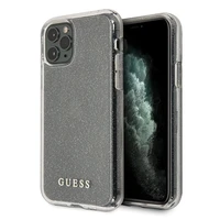 Guess GUHCN65PCGLSI iPhone 11 Pro Max sidabriškas kietasis dėklas Glitter
