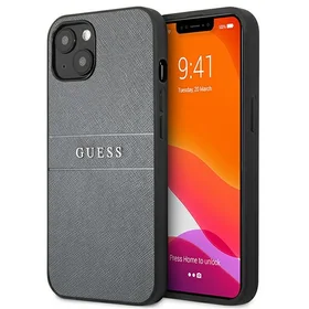 Guess GUHCP13SPSASBGR iPhone 13 mini 5.4" pilkas/pilkas Saffiano Dirželis