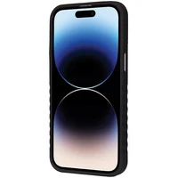 Audi Natūralios odos dėklas su MagSafe iPhone 14 Pro - juodas ir raudonas