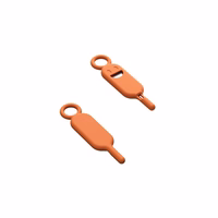 Key / needle for SIM card tray needle keychain oranžinis