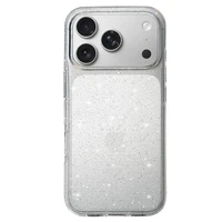Dėklas telefonui Crystal Glitter Iphone 17 Pro sidabrinis