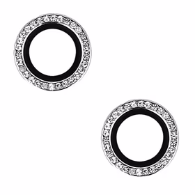 Grūdintas Stiklas Kietas Deimantas Kamerai (Lęšiui) Iphone 14/14 Plus/16e sidabrinis (lęšiai 2 vnt.)