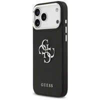 Guess Grained Big 4G Classic Logo dėklas telefonui iPhone 17 Pro Max - juodas