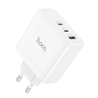Įkroviklis Hoco 2 x USB-C + USB-A GaN QC PD 65W N30 baltas