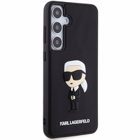 Karl Lagerfeld 3D Guminis Ikonik dėklas telefonui Samsung Galaxy S24+ - juodas