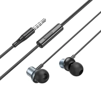 HOCO laidinės ausinės Jack 3,5 mm su mikrofonu M110 metalinės pilkos