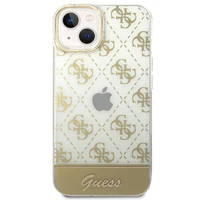 Guess GUHCP14MHG4MHG iPhone 14 Plus 6.7 "auksinis/auksinis kietas dėklas 4G Pattern Script