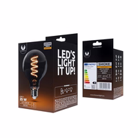 LED Bulb Filamentas E27 G95 4W 230V 2000K 250lm SF smoked Forever Light