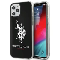 US Polo blizgus didelio logotipo dėklas telefonui iPhone 12 / 12 Pro 6.1" - juoda