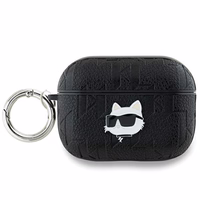 Karl Lagerfeld Monogram Choupette Head dėklas AirPods Pro 2 - juodas
