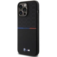 BMW M Silikoninis raštuotas Magnetinis dėklas telefonui iPhone 15 Pro Max - juodas