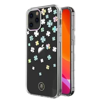 Kingxbar Lucky Series dėklas, dekoruotas originaliais Swarovski kristalais, iPhone 12 mini – skaidrus (Dobilas)