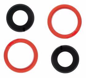 iPhone 13 mini kameros stikliukas su rėmeliu Red (2pcs) ORG