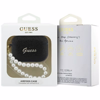 Guess Glitter Pearl Dirželis Dėklas for AirPods Pro 3 - juodas