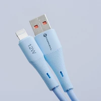 Kabelis FORCELL F-ENERGY C341 USB A į Micro USB QC3.0 2,4A 18W Silikoninis 1 m mėlynas (m)