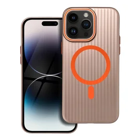 Dėklas SIMPLY, suderinamas su MagSafe, skirtas iPhone 14 Pro Max, titano smėlio spalvos