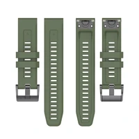 Silikoninis dirželis GARMIN FENIX 3 / 3HR / 5X / 6X / 6X Pro / 7X / 7X Pro tamsiai žalia (4)