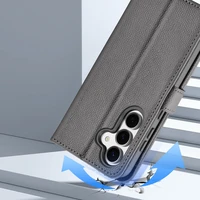 Dėklas telefonui Samsung Galaxy S25 su atsiskiriama magnetinė pinigine (m) - pilkas