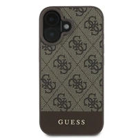 Guess 4G apatinė juostelė dėklas telefonui iPhone 16 Plus 6.7" - ruda