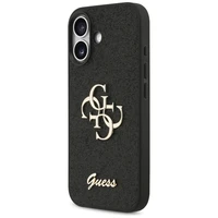 Guess Fixed Glitter Big 4G dėklas telefonui iPhone 17 - juodas