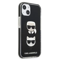 Karl Lagerfeld KLHCP13STPE2TK iPhone 13 mini 5,4 "juodas kietas dėklas Karl & Choupette Head