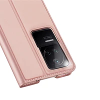 Dux Ducis Skin Pro atverčiamas dėklas telefonui Xiaomi Poco F4 5G rožinis