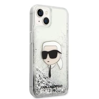 Karl Lagerfeld KLHCP14MLNKHCH iPhone 14 Plus 6.7" sidabrinis/sidabrinis kietasis dėklas Blizgučiai Karl Galva
