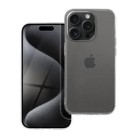 Skaidrus dėklas 2 mm dėžutėje IPHONE 15 Pro skaidrus