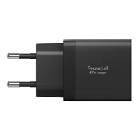 Spigen Essential EE472EU 2 jungtciu USC-C 47W sieninis ikroviklis - Juodas