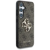 Guess didelis 4G logotipo dėklas Samsung Galaxy S25 rudas