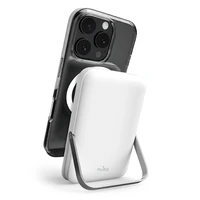 Puro 10000mAh MagSafe belaidė išorinė baterija su aliuminio stovu - balta