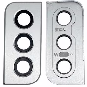 Samsung S906 S22 Plus kameros stikliukas su rėmeliu White ORG