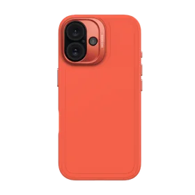 Decoded antimikrobinis silikoninis Stacks galinis dėklas su MagSafe, skirtas iPhone 16 – oranžinis