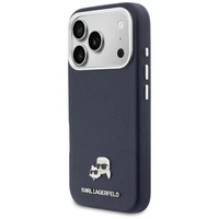 KARL LAGERFELD case for IPHONE 17 Pro Max compatible with MagSafe KLHMP17X6PFKCLB (PU FW W/ K&C Head Pin) blue