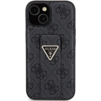 Guess dėklas telefonui su stovu Grip Stand 4G Triangle Strass iPhone 15 - juodas