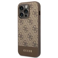 Guess GUHCP14XG4GLBR iPhone 14 Pro Max 6.7" rudas/rudas kietas dėklas 4G Stripe kolekcija