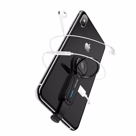 USAMS Adapteris AU08 2W1 2X LIGTNING LED + RING Laikiklis juodas