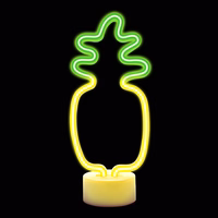 Neon LED on stovas PINEAPPLE oranžinis žalias USB-C FSC-12 Forever Light