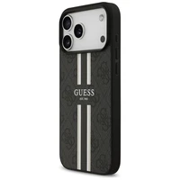 GUESS dėklas telefonui IPHONE 17 Pro Max, suderinamas su MagSafe GUHMP17XP4RPSK (4G Printed Stripes), juodas