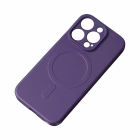 Magnetinis suderinamas silikoninis dėklas iPhone 15 Pro Max silikoninis dėklas - violetinis