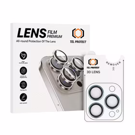 Apsauginis stiklas Tel Protect 3D Lens ant kameros Iphone 13 Pro/13 Pro Max mėlynas (3 lęšiai)