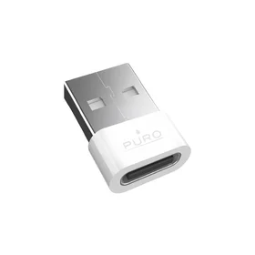 Puro USB-C - USB-A adapteris - Baltas