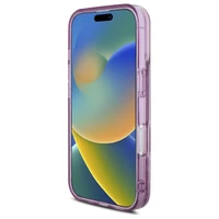 Hello Kitty Liquid Glitter 50 metų jubiliejaus vakarėlio dėklas telefonui iPhone 16 - violetinis