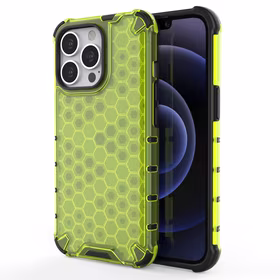 Honeycomb Case šarvu dangtelis su TPU buferiu iPhone 13 Pro žalias