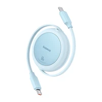 USB-C į USB-C 60W USB kabelis Baseus Free2Pull Mini, 1m (mėlynas)