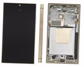 Ekranas Samsung S928 S24 Ultra su lietimui jautriu stikliuku ir rėmeliu Titanium Yellow originalus (used Grade B)