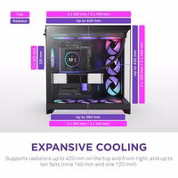 NZXT H9 Flow RGB+ „Midi Tower“ Juoda
